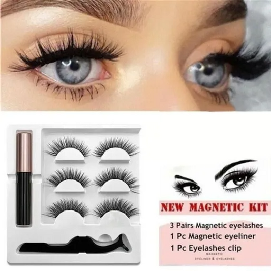 Set 3x Gene False Magnetice cu Eyeliner inclus