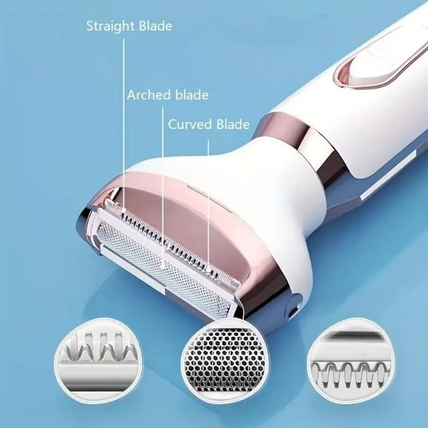 Aparat de Ras Electric 4 in 1 pentru Femei - Fata, Corp, Nas si Sprancene | Fara Durere, Fara Fir
