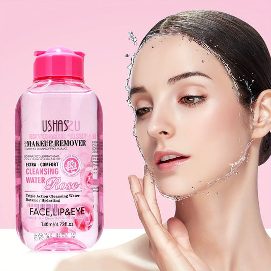 Ushas Lotinue Demachianta Rose Cleansing Water – Indepartare Machiaj si Hidratare