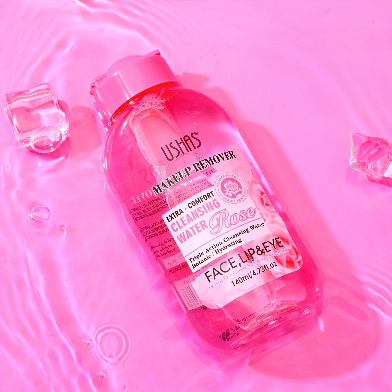 Ushas Lotinue Demachianta Rose Cleansing Water – Indepartare Machiaj si Hidratare