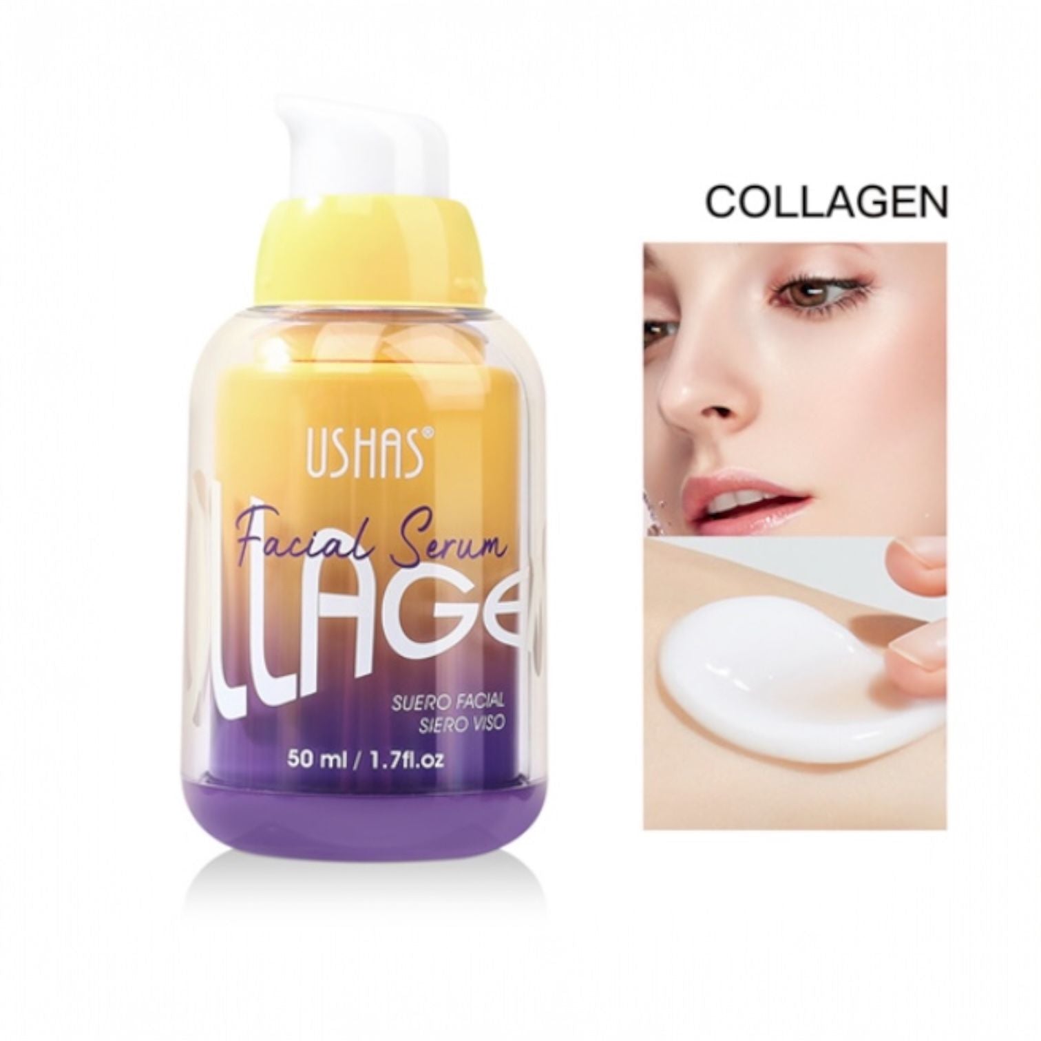 Ser Facial cu Colagen Ushas – Hidratare si Fermitate