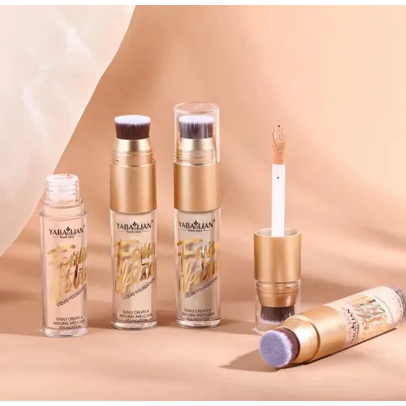 Yabaolian Liquid Foundation Fond de Ten Lichid cu Pensula Integrata Acoperire Uniforma