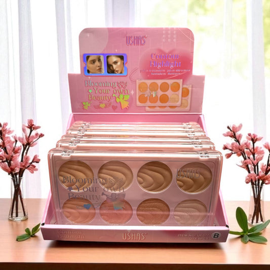 Paleta contur si iluminator USHAS UF077 – definitie si stralucire intr-un singur produs