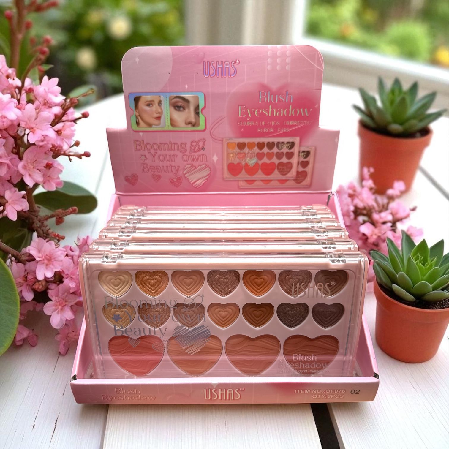 Paleta Fard de Obraz si Fard de Pleoape Ushas UF076 – look complet, culori intense si texturi fine