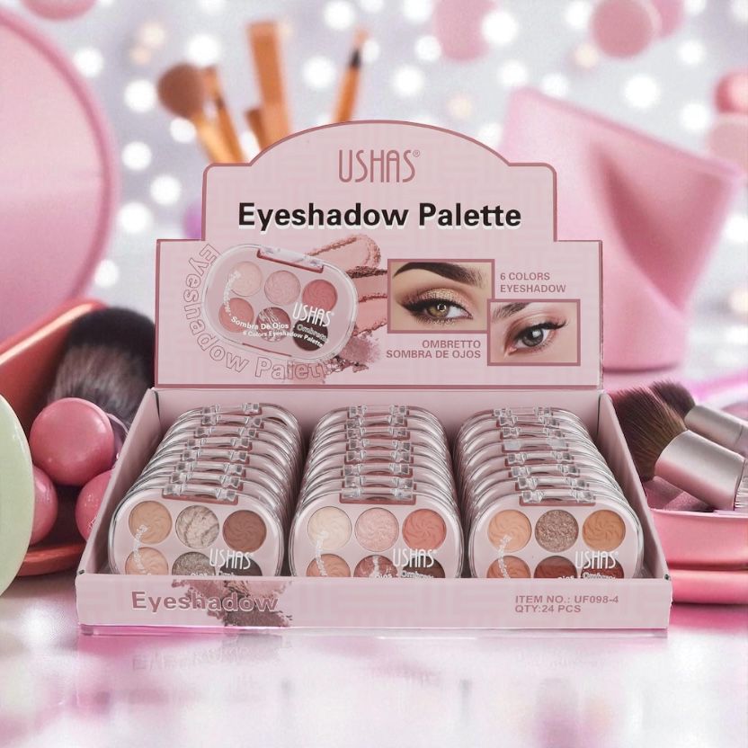 Ushas Paleta Fard Pleoape 6 Culori – Pigment Intens și Rezistență