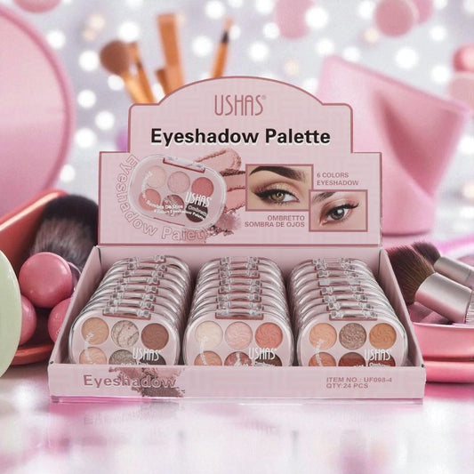 Ushas Paleta Fard Pleoape 6 Culori – Pigment Intens și Rezistență