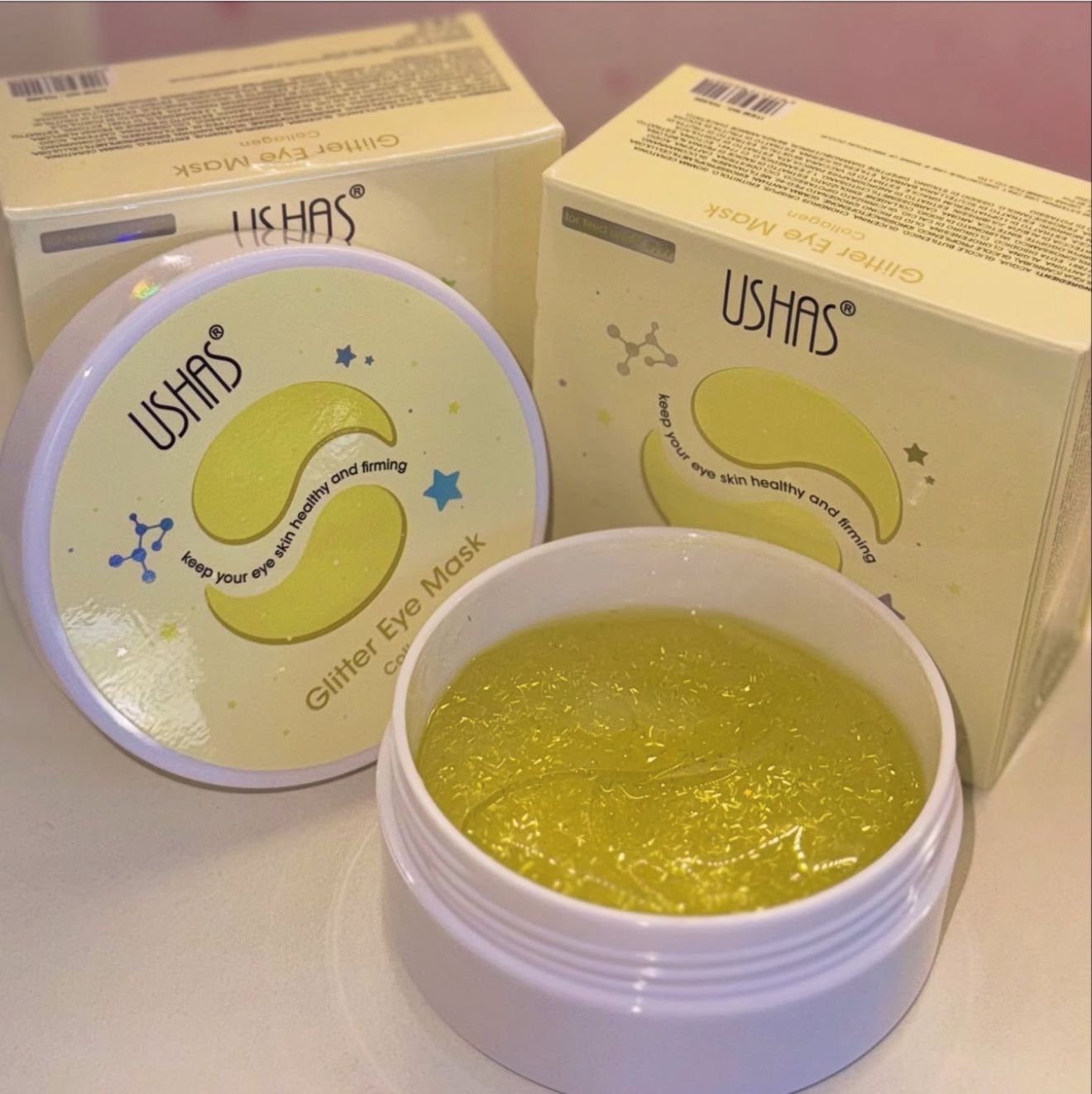 Ushas Patch-uri Ochi Glitter – Hidratante și Revigorante