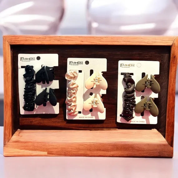 Set elastic par + 2 clesti silicon – accesorii fashion pentru par