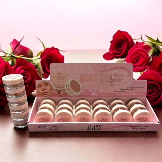 Iluminator metalic pudra Mattalic Highlighter Ushas machiaj stralucitor