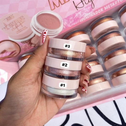 Iluminator metalic pudra Mattalic Highlighter Ushas machiaj stralucitor