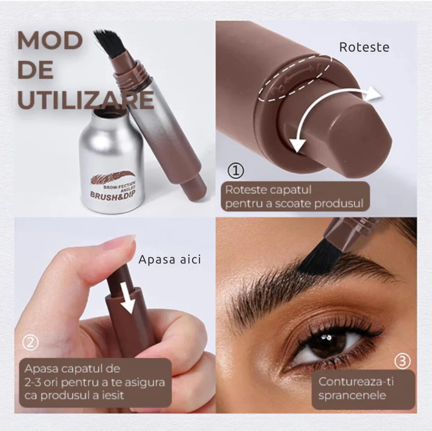 Pomada Sprancene Ushas 096 Profesional Rezistenta Machiaj Natural