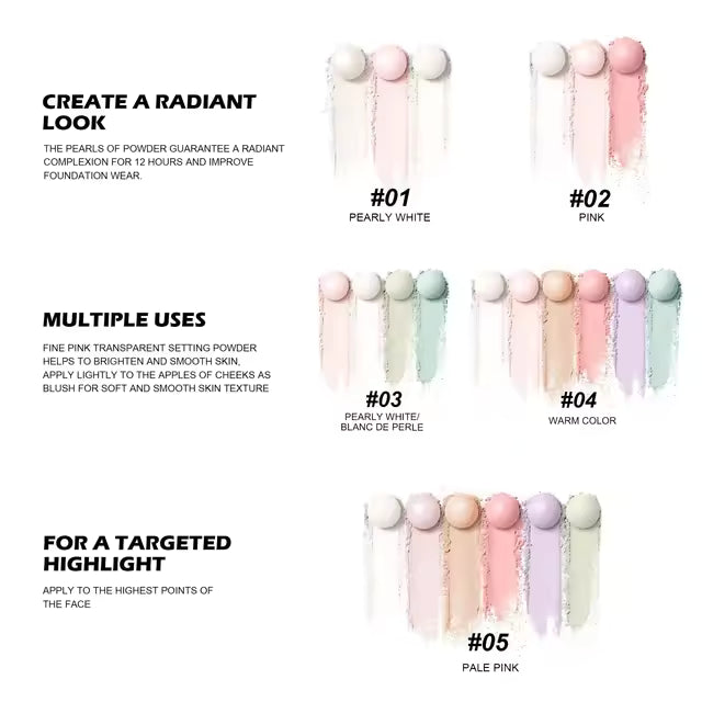 Handaiyan Loose Powder Ball H3031 pudra iluminatoare tip perle culori mixte