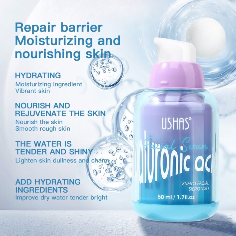 Ser Facial cu Acid Hialuronic Ushas – Hidratare si Luminozitate