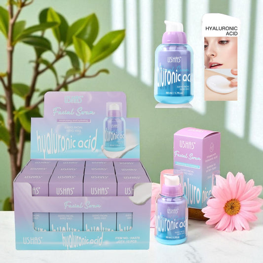 Ser Facial cu Acid Hialuronic Ushas – Hidratare si Luminozitate