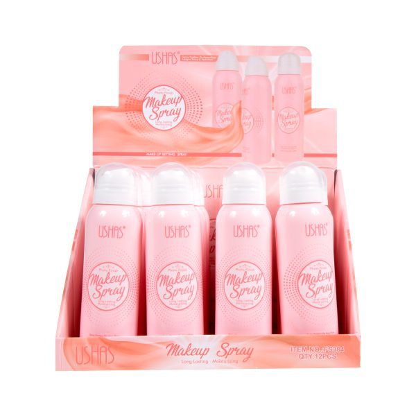 Spray fixator machiaj USHAS FS384 finish proaspat rezistenta lunga durata