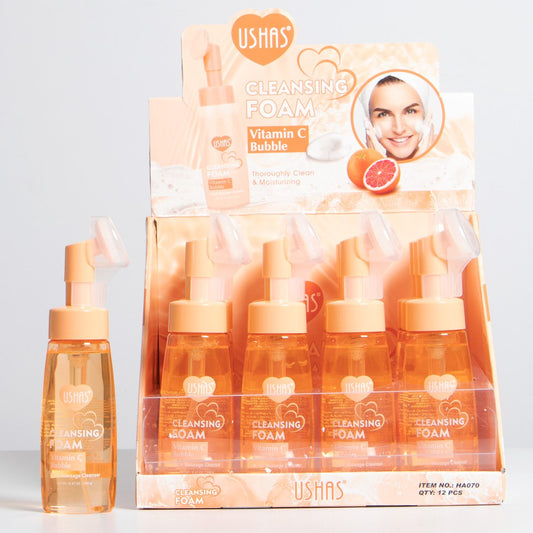 Spuma Demachianta Ushas Vitamin C Bubble cu Masaj Facial Integrat USH-HA070