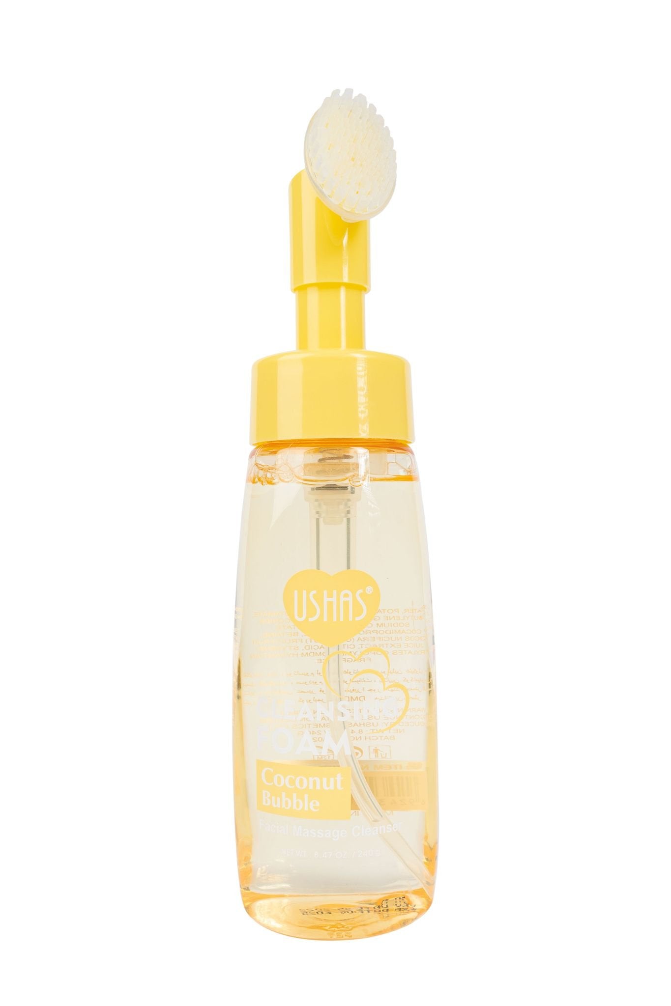 Spuma Demachianta Ushas Coconut Bubble 240g cu Masaj Facial Integrat USH-HA217