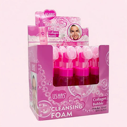 Spuma Demachianta Ushas Collagen Bubble 240g cu Masaj Facial Integrat USH-HA307