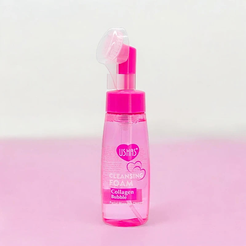 Spuma Demachianta Ushas Collagen Bubble 240g cu Masaj Facial Integrat USH-HA307