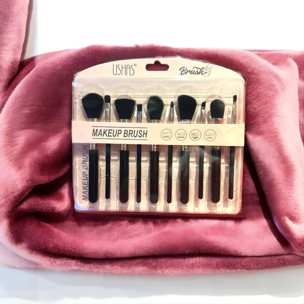 Set 10 Pensule Fard Ushas Profesional Makeup Brushes