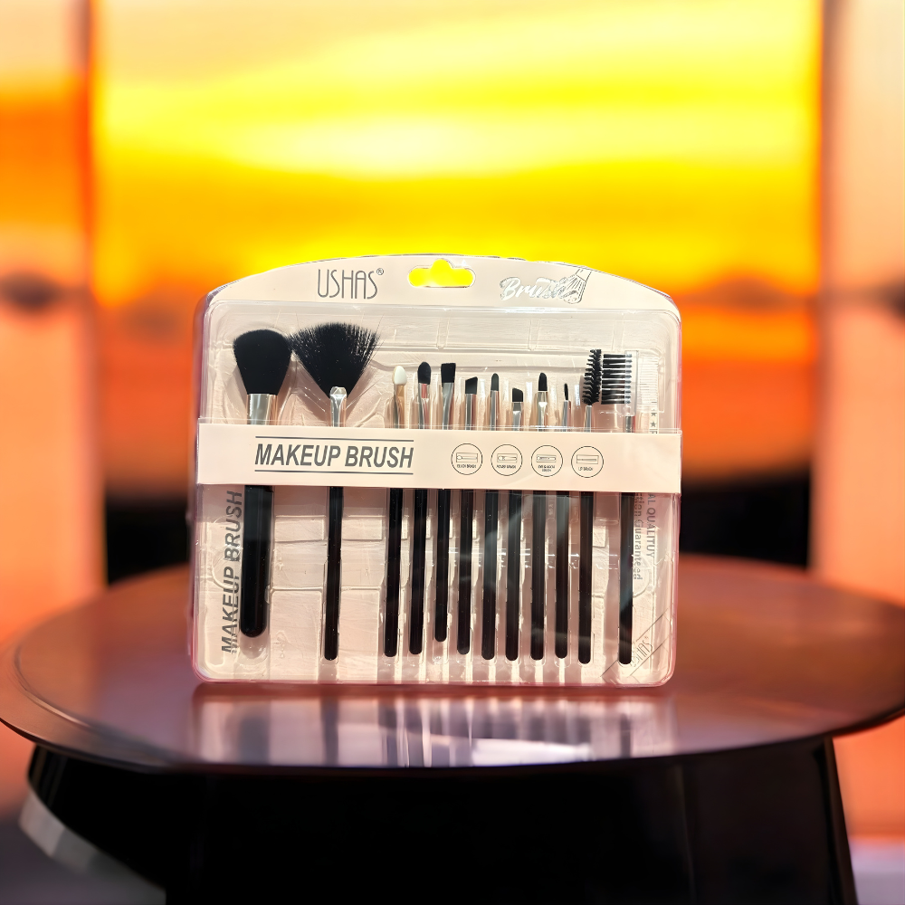 Set 12 Pensule Fard Ushas Profesional Makeup Brushes