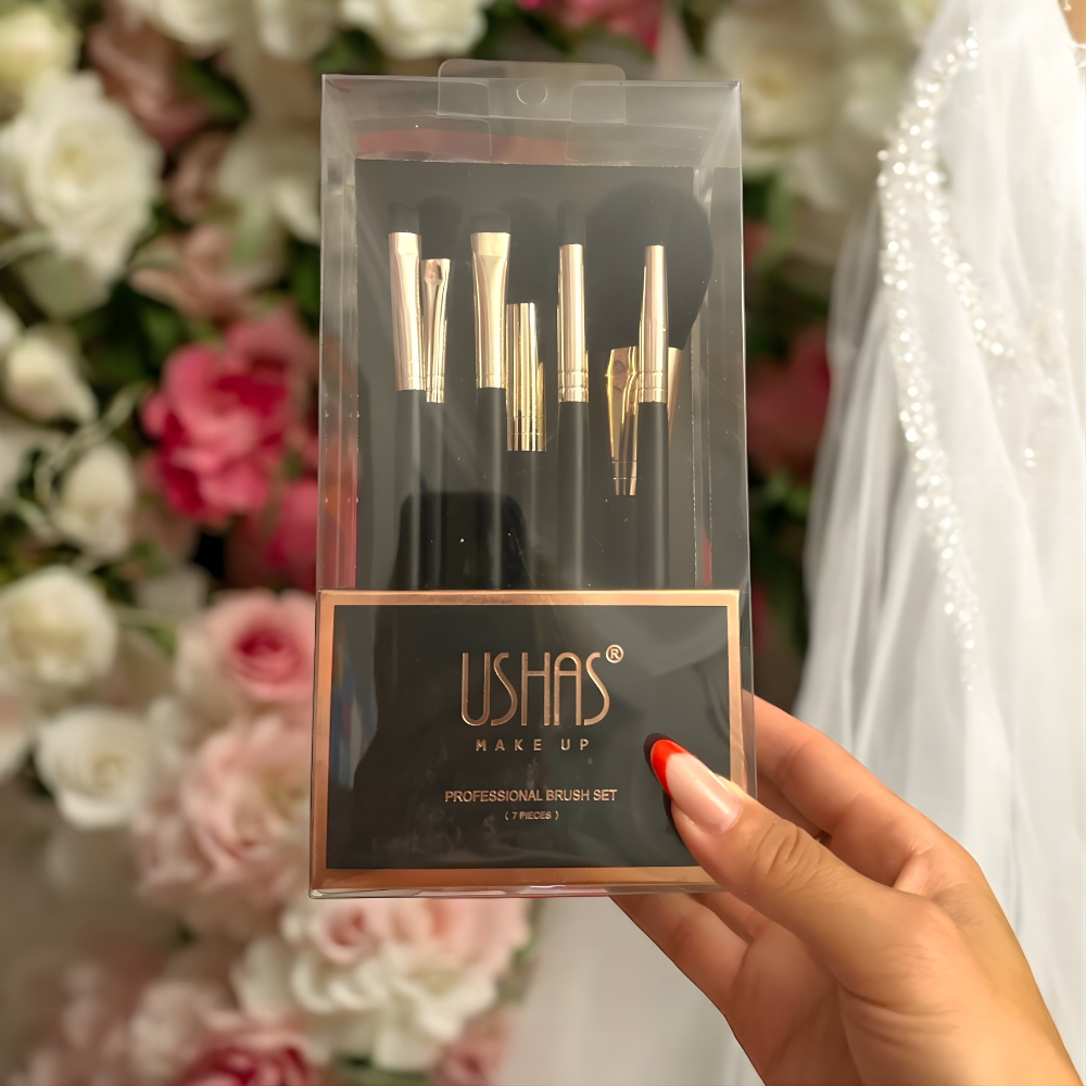 Set Pensule Fard 7 Bucati Ushas 332 Profesional Machiaj Ochi si Fata