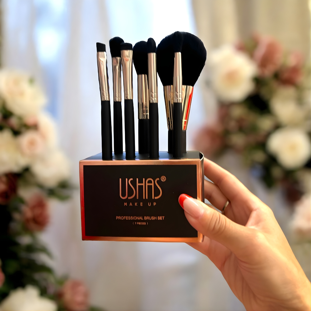 Set Pensule Fard 7 Bucati Ushas 332 Profesional Machiaj Ochi si Fata