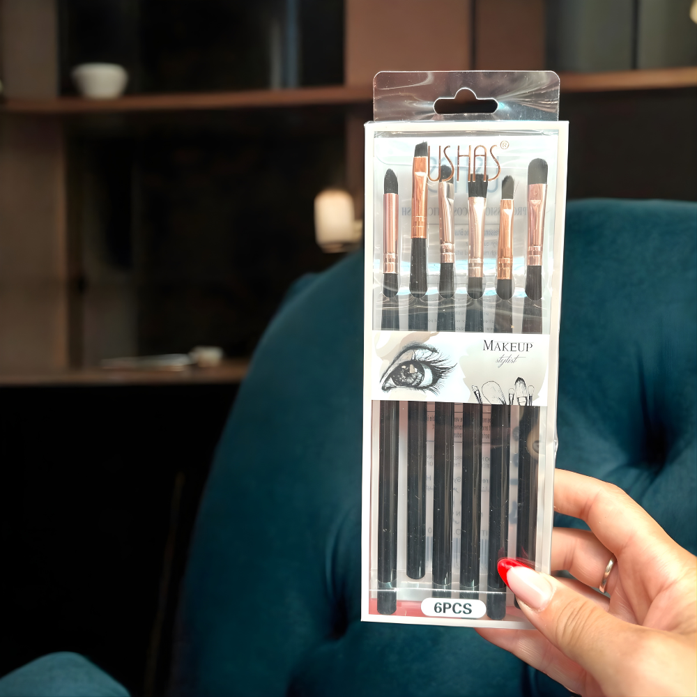 Set Pensule Fard 6 Bucati Ushas CT540 Profesional Machiaj Ochi si Fata