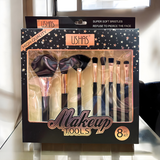 Set Pensule Fard 8 Bucati Ushas Profesional Machiaj Ochi si Fata