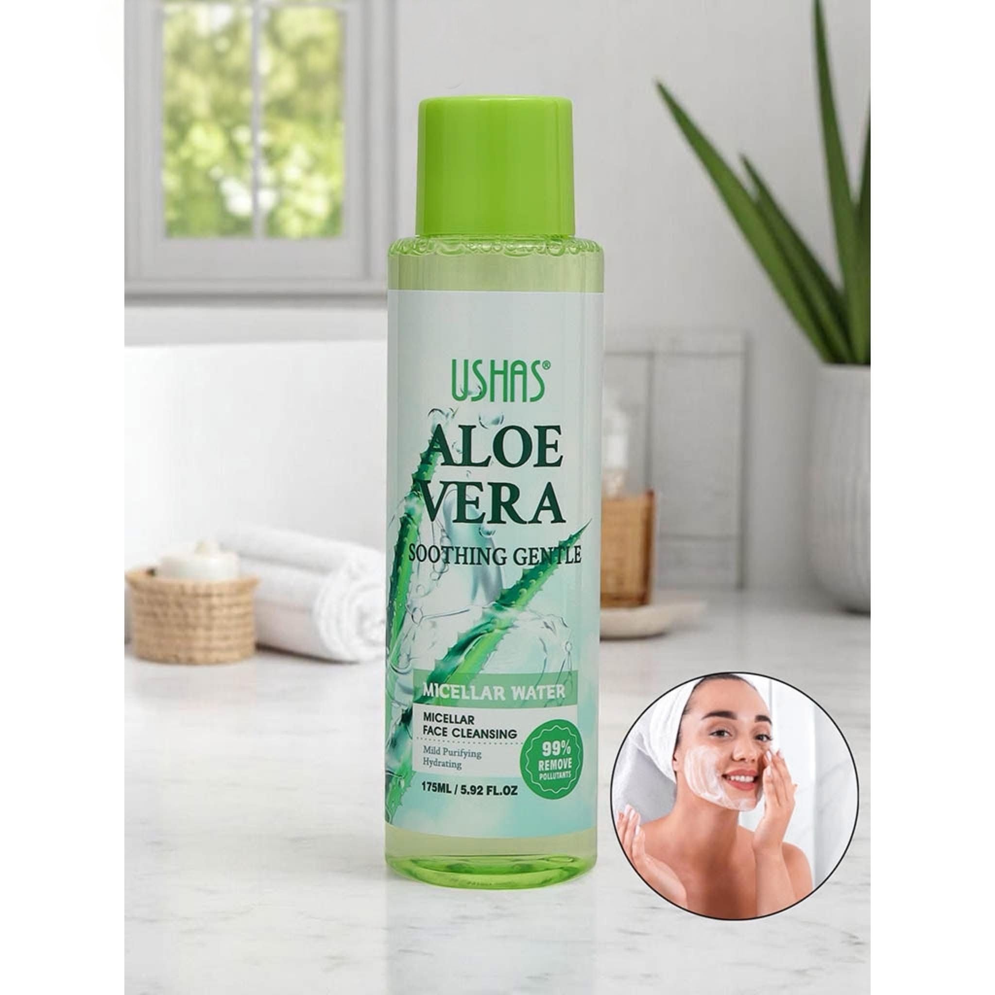 Ushas Aloe Vera Apa Micelara Calmanta Hidratanta 99% Naturale UC118-3
