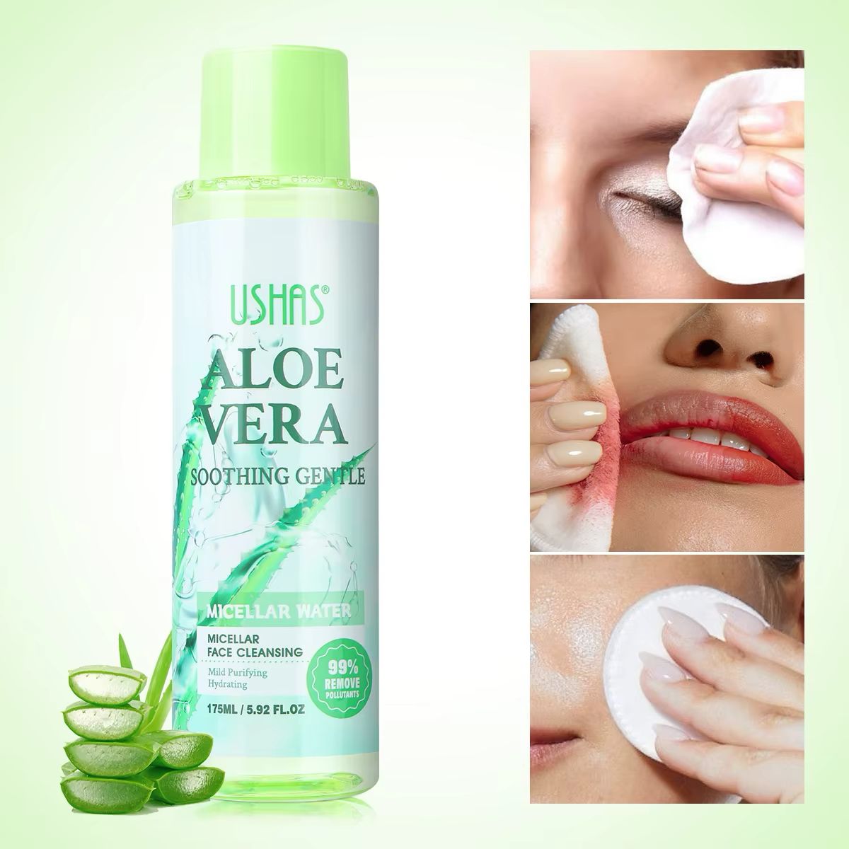 Ushas Aloe Vera Apa Micelara Calmanta Hidratanta 99% Naturale UC118-3
