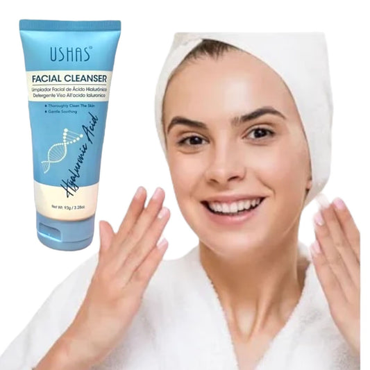 Ushas Facial Cleanser cu Acid Hialuronic – Gel Curatare Hidratare