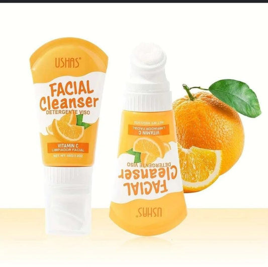 Ushas Facial Cleanser cu Vitamina C – Gel Curatare Revitalizant