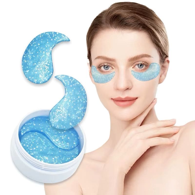 Ushas Glitter Eye Mask acid hialuronic 60 plasturi hidrogel ochi