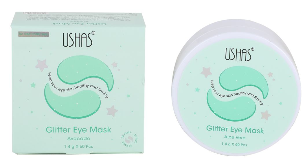 Ushas Glitter Eye Mask extract avocado 60 plasturi ochi