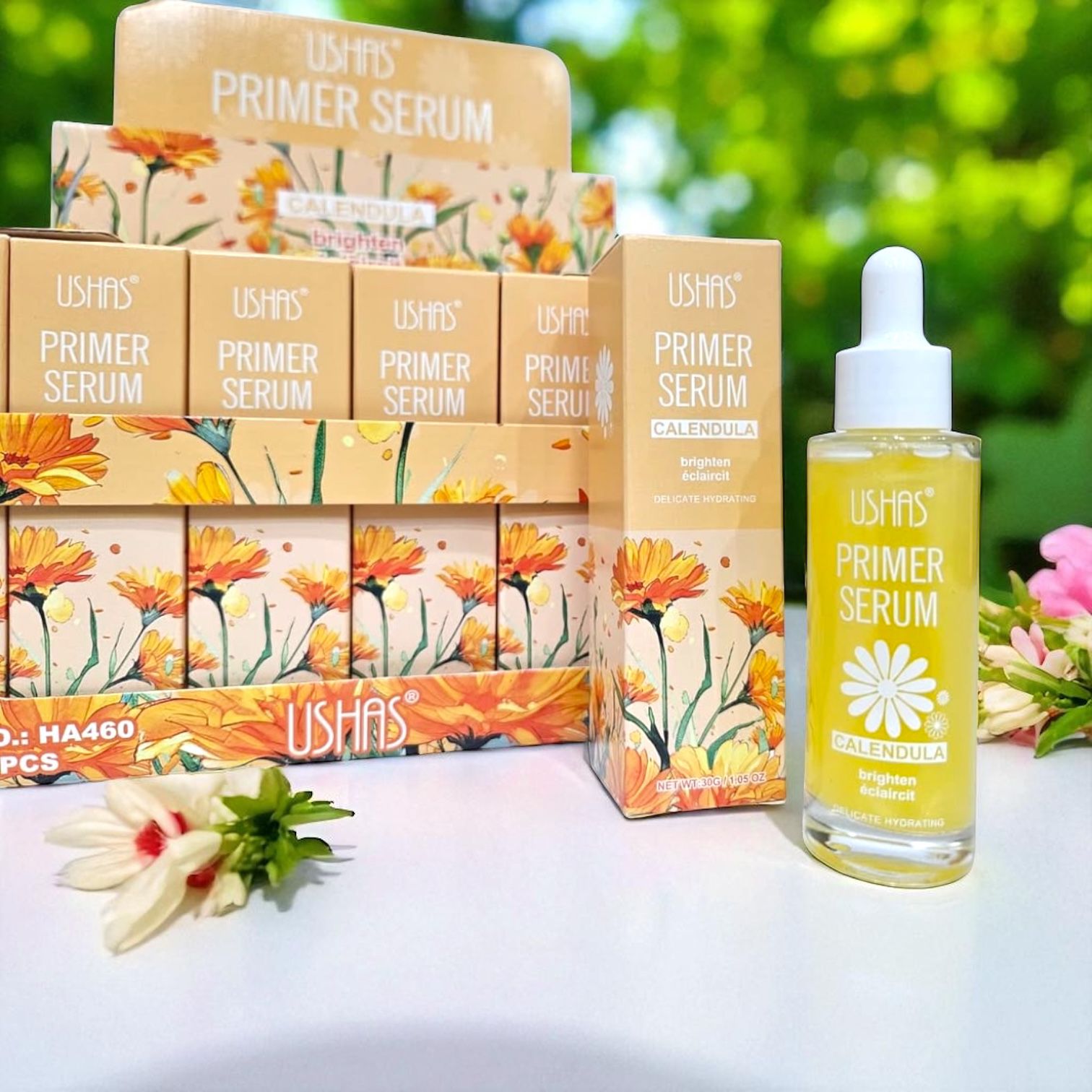 Ushas Primer Serum Galbenele – Hidratare Delicata Luminozitate Ten