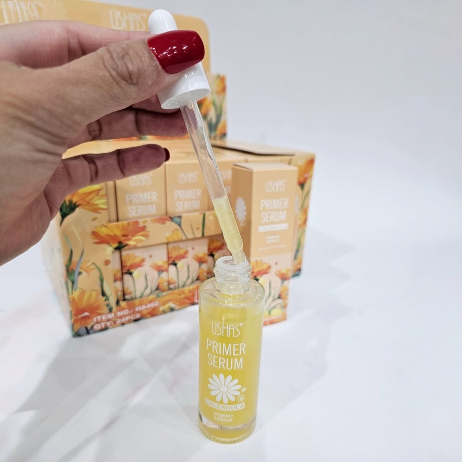 Ushas Primer Serum Galbenele – Hidratare Delicata Luminozitate Ten