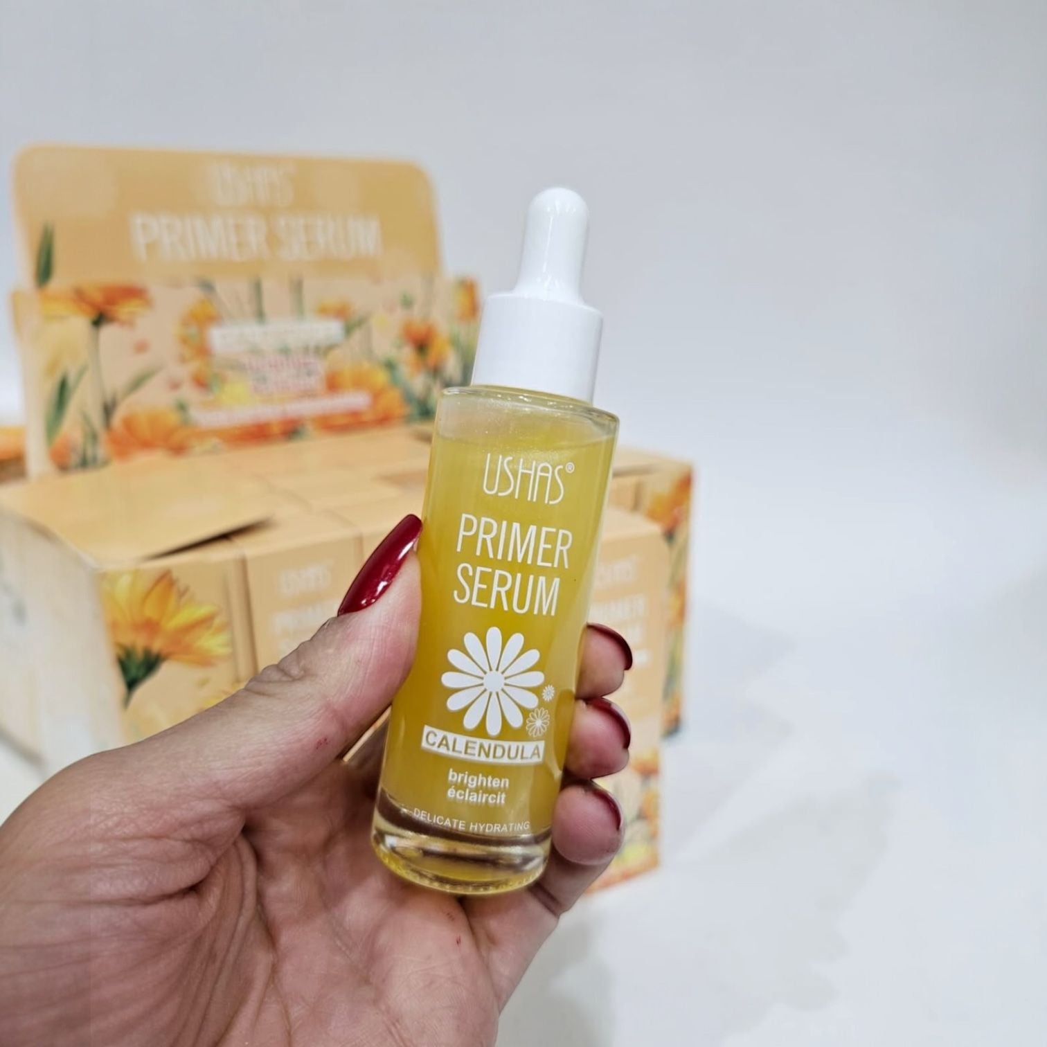 Ushas Primer Serum Galbenele – Hidratare Delicata Luminozitate Ten