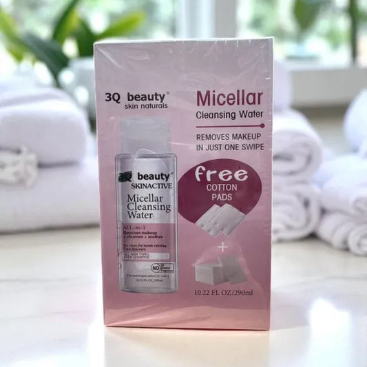 Apa micelara 3Q Beauty 290ml cu dischete demachiante – curatare delicata