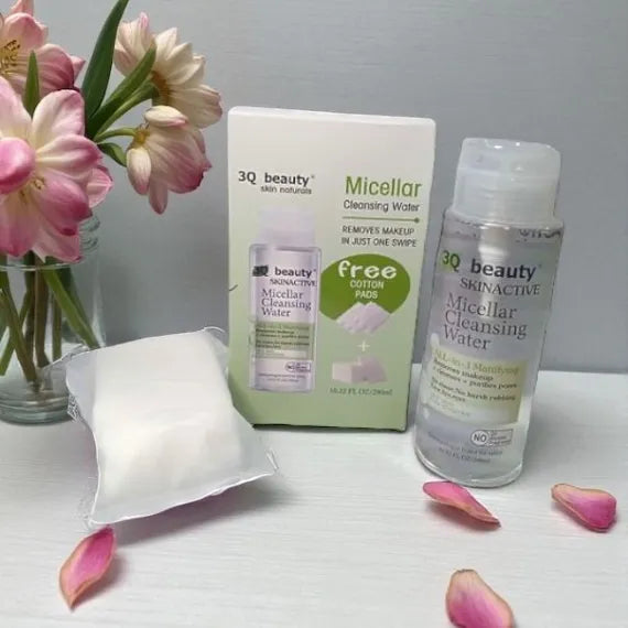 Apa micelara 3Q Beauty 290ml cu dischete demachiante cadou – curatare delicata
