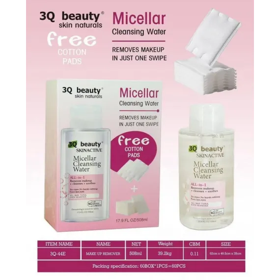 Apa Micelara 3Q Beauty 508 ml cu Dischete Cadou