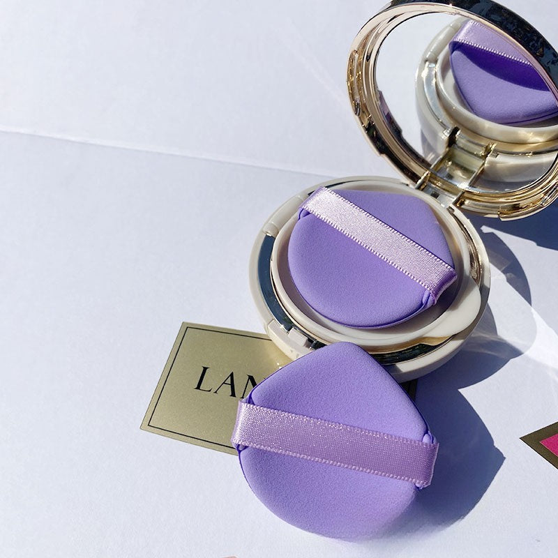 Burete de Machiaj Triunghi Belvia, Reutilizabili, Utilizare Umeda sau Uscata, 5.5 x 5.5 x 0.9 cm, Powder Puff, Mov