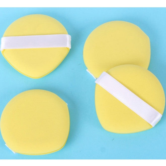 Burete de Machiaj Triunghi Belvia, Reutilizabili, Utilizare Umeda sau Uscata, 5.5 x 5.5 x 0.9 cm, Powder Puff, Galben