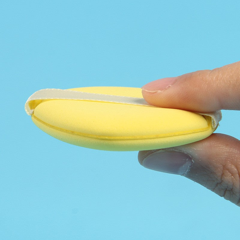 Burete de Machiaj Triunghi Belvia, Reutilizabili, Utilizare Umeda sau Uscata, 5.5 x 5.5 x 0.9 cm, Powder Puff, Galben