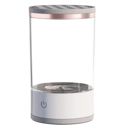 Dispozitiv Portabil de Curatare a Pensulelor de Machiaj, Belvia, Potrivit pentru Pensule de Diferite Dimensiuni, 5V, 7000RPM, Vibratii Sonice, USB, Alb/Transparent, 9x9x16 cm