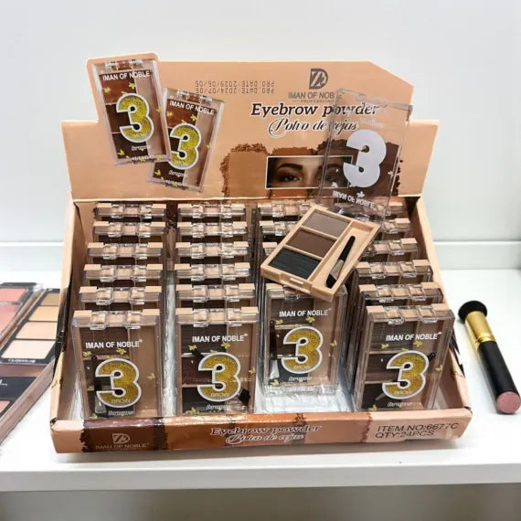 Fard pentru Sprancene 3 Culori Contur Definire Rezistent