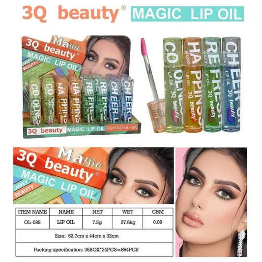 Lip Oil 3Q Beauty OL-088 ulei de buze hidratant si hranitor cu textura lejera