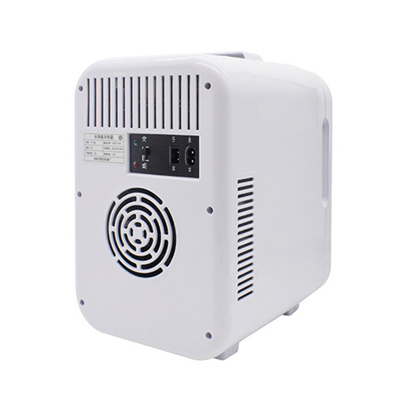 Mini frigider cosmetice, Belvia, dubla functie de incalzire/racire, portabil, 8L, alb