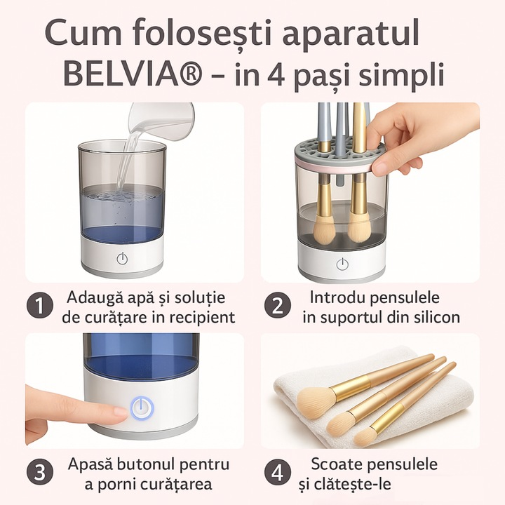 Aparat pentru Curatarea Pensulelor de Machiaj
