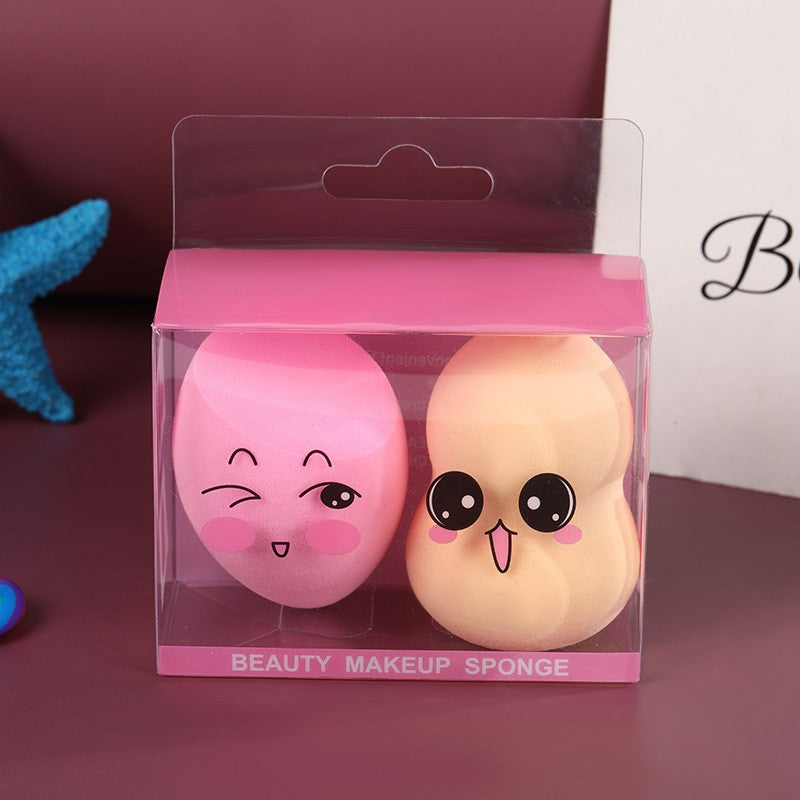 Set 2 Buretei de Machiaj, Flippy, Puternic Absorbant, Utilizare Umeda si Uscata, din Poliuretan, 4 x 6 cm, Multicolor